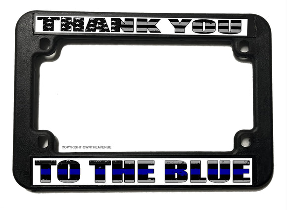 Support Police Grunge USA Flag Biker Bopper Chopper Motorcycle License Plate Frame - OwnTheAvenue
