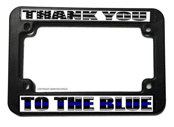 Support Police Grunge USA Flag Biker Bopper Chopper Motorcycle License Plate Frame