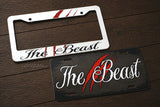 2Pcs The Beast Off Road Lifted Truck 4x4 JDM Racing License Plate & Frame - OwnTheAvenue