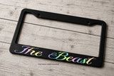 The Beast Turbo Truck Lift Mud Diesel Truck Holographic License Plate Frame