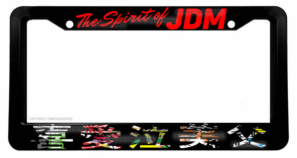 The Spirit of JDM Racing Drifting Kanji Sticker Bomb License Plate Frame