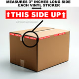x100 This Side Up Packaging Safety Vinyl Sticker Labels Decals 3" Inches Each - OwnTheAvenue