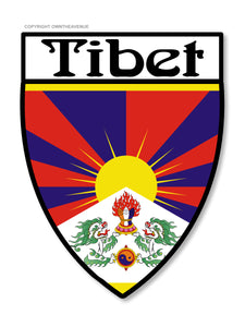 Tibet Flag Badge Logo Shield Car Truck Vinyl Sticker Decal 3.5" - OwnTheAvenue