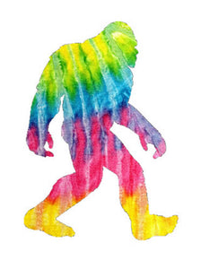 Tie Dye Bigfoot Sasquatch Car Truck Window Bumper Cup Cooler Sticker Decal 4"