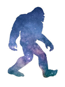 Bigfoot Sasquatch Outer Space Galaxy Car Truck Window Bumper Sticker Decal 4"