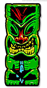 Hawaii Tiki Totem Poll Face Mask Vintage Jk Retro Car Truck Vinyl Sticker Decal 4" - OwnTheAvenue