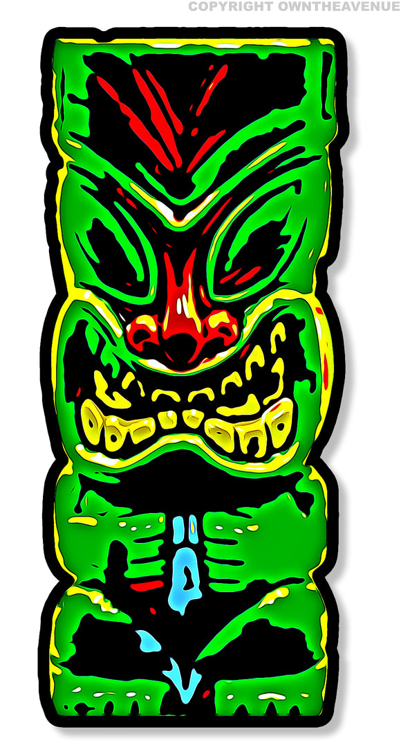 Hawaii Tiki Totem Poll Face Mask Vintage Jk Retro Car Truck Vinyl Sticker Decal 4