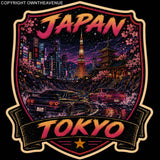 x2 Tokyo Japan JDM Japanese Racing Holographic Vinyl Sticker Decals 3.5"