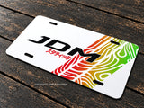 JDM Topographic Topography Sport Racing Stripes Auto Metal License Plate