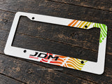 JDM Topographic Topography Sport Racing Stripes Metal License Plate Frame