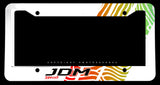 JDM Topographic Topography Sport Racing Stripes Metal License Plate Frame