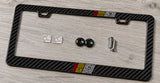 Topography Topographic German Germany Flag Stripe Carbon Fiber License Plate Frame