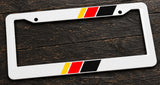German Germany Flag Sport Racing Stripe Drifting Model V01 White License Plate Frame