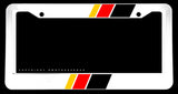 German Germany Flag Sport Racing Stripe Drifting Model V01 White License Plate Frame