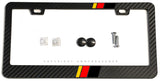 Germany German Flag Sport Stripe Racing Style Carbon Fiber License Plate Frame