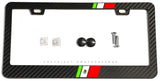 Mexico Mexican Flag Sport Stripe Racing Style Carbon Fiber License Plate Frame