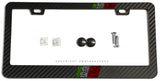 Topography Topographic Italy Mexico Flag Stripes Carbon Fiber License Plate Frame