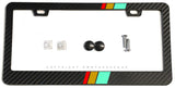 JDM Colors Sport Stripe Racing Style Carbon Fiber License Plate Frame