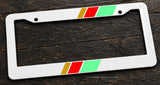 JDM Colors Sport Racing Stripe Drifting Model V01 White License Plate Frame