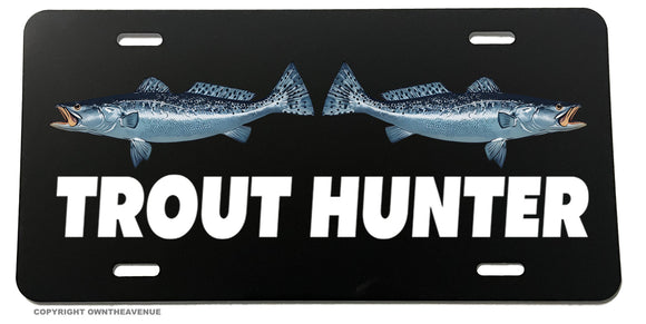 Trout Hunter Fishing Fish Joke Humor Funny License Plate Cover - OwnTheAvenue