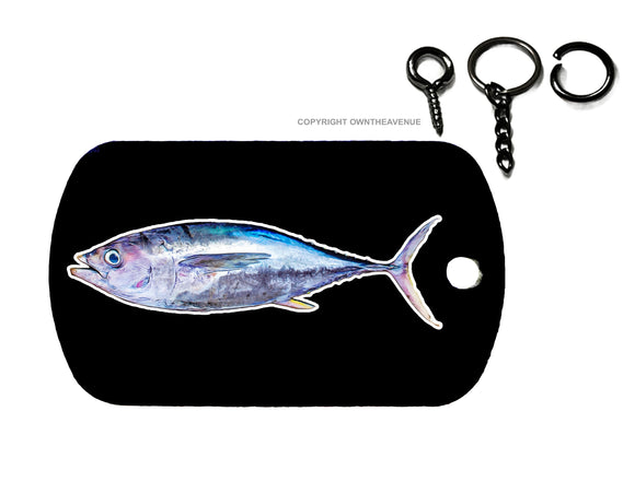 Tuna Fish Fishing Vintage Style V02 Keychain Necklace Tag - OwnTheAvenue