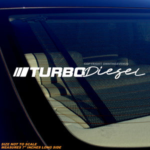 Turbo Diesel Truck Lifted Import 4x4 Off Road V02 Vinyl Decal Sticker 7"