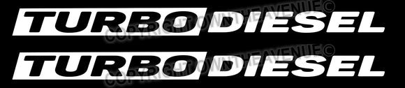 x2 Turbo Diesel Truck Auto Window Bumper Vinyl Decal Sticker 7