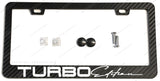 Turbo Edition Racing Drifting Carbon Fiber License Plate Frame - OwnTheAvenue