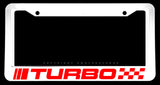 Turbo Model V01 White License Plate Frame - OwnTheAvenue