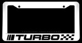 Turbo White License Plate Frame - OwnTheAvenue