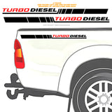 Turbo Diesel Sport Stripe Body Truck Off Road 4x4  Graphic Vinyl Decal Sticker