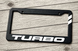 Turbo Sport Stripe Black Plastic Model V001 License Plate Frame - OwnTheAvenue