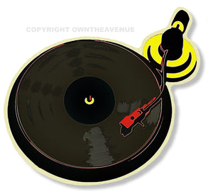 Turntable Hip Hop Vintage Jk Retro Style Car Truck Window Bumper Sticker Decal 3.5" - OwnTheAvenue