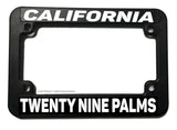 Twenty Nine Palms California Motorcycle License Plate Frame