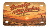 Twenty Nine Palms Motorcycle Metal License Plate