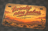 Twenty Nine Palms Motorcycle Metal License Plate