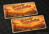 2Pcs Twenty Nine Palms California Souvenir Vinyl Sticker Decals 5" Each