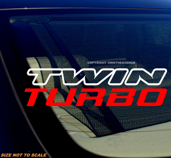 Twin Turbo JDM Racing Drifting Import Race Vinyl Sticker Decal Model V375 - OwnTheAvenue