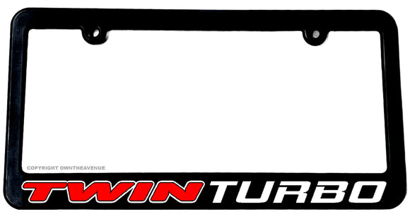 Twin Turbo JDM Racing Drifting Import Race Model 2 License Plate Frame