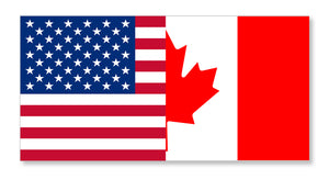 USA American And Canada CA Flag Car Truck Window Bumper Laptop Sticker Decal 4"