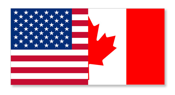 USA American And Canada CA Flag Car Truck Window Bumper Laptop Sticker Decal 4