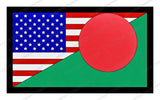 USA American Bangladesh World Country Flag Vinyl Sticker Decal 3.75" - OwnTheAvenue