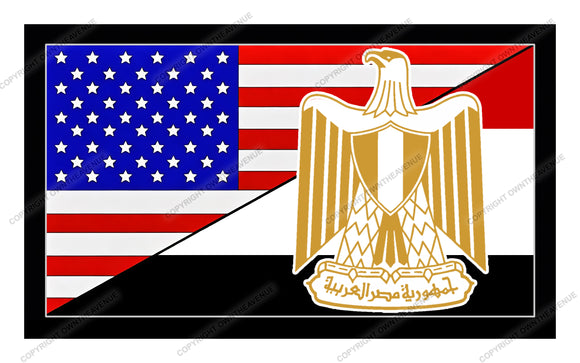 USA American Egypt Egyptian World Country Flag V02 Vinyl Sticker Decal 3.5