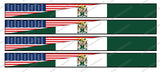 x4 Racing Stripes USA American Rhodesia Rhodesian Flag Sticker Decals - OwnTheAvenue