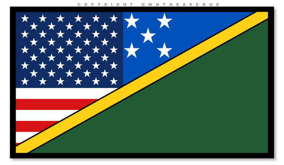 Solomon Islands USA American World Country Flag Vinyl Sticker Decal 3.75