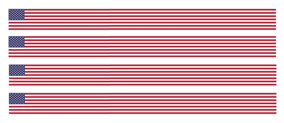 4x sticker decal car stripe motorcycle racing flag bike moto USA American Flag