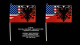 2 Pack Albania Albanian USA American Flag / Flags - 5.5" x 8.1" Each