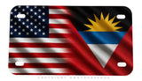 USA American Antigua Flag Motorcycle Metal License Plate - OwnTheAvenue