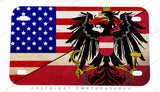 USA Austria Flag Rustic Style Motorcycle Metal License Plate - OwnTheAvenue