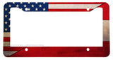USA Austria Flag Rustic Style Auto Metal License Plate Frame - OwnTheAvenue
